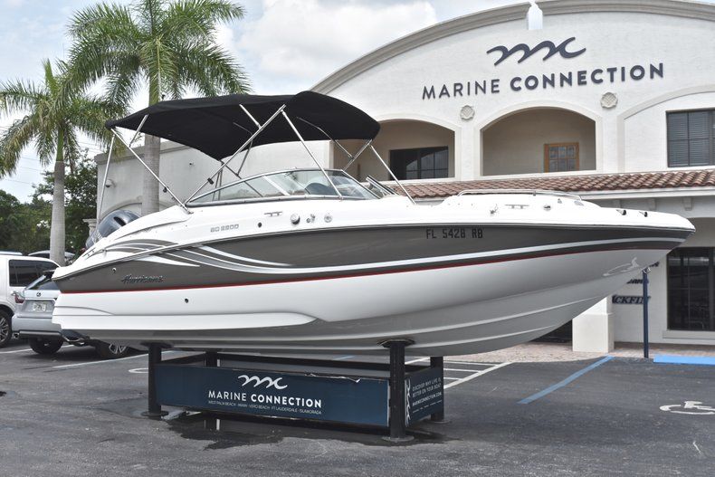 Thumbnail 1 for Used 2016 Hurricane SunDeck SD 2200 OB boat for sale in Fort Lauderdale, FL