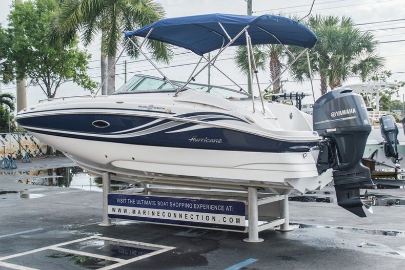 Thumbnail 3 for Used 2013 Hurricane SunDeck SD 2200 OB boat for sale in Vero Beach, FL