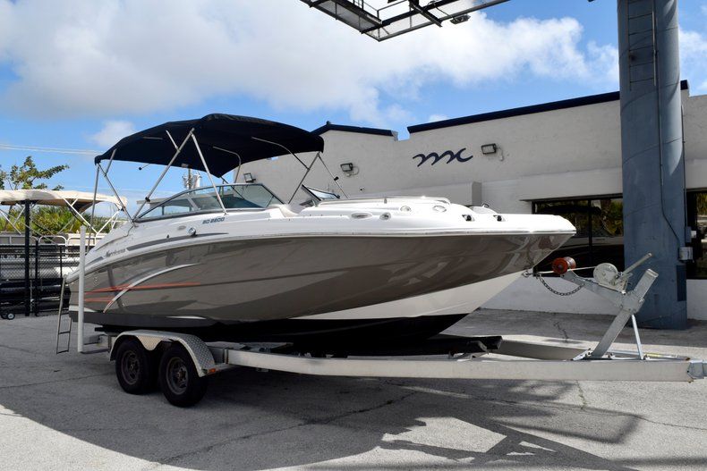 Thumbnail 1 for Used 2017 Hurricane SunDeck SD 2200 OB boat for sale in Fort Lauderdale, FL