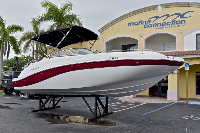 Thumbnail 1 for Used 2016 Hurricane SunDeck SD 2486 OB boat for sale in West Palm Beach, FL